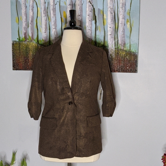 New with tags! Coldwater Creek Brown Blazer Sz 14 - Picture 2 of 12